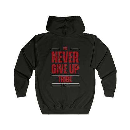 Unisex Full Zip Hoodie - Intricate Training Tribe - Never Give Up