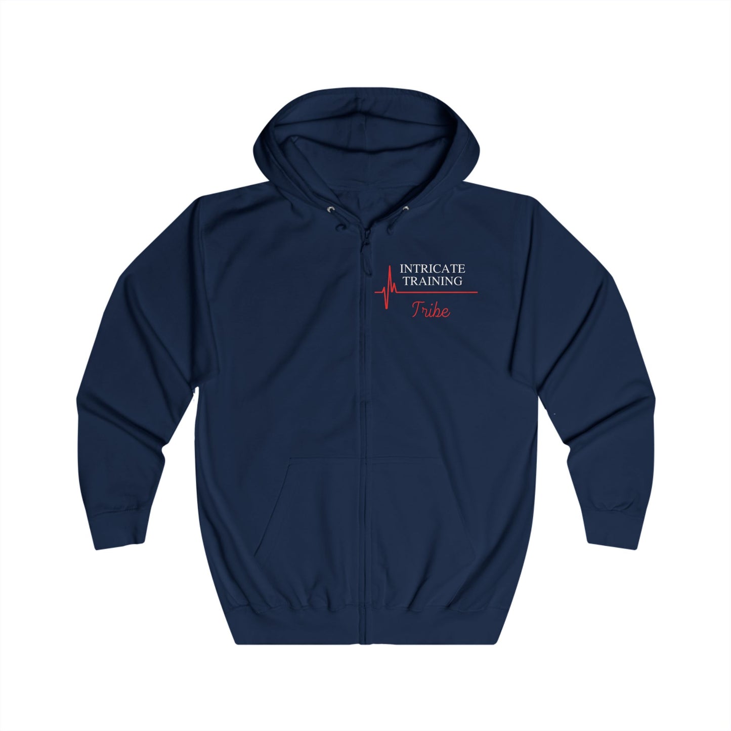 Unisex Full Zip Hoodie - Intricate Training Tribe - Never Give Up