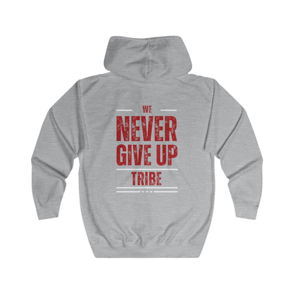 Unisex Full Zip Hoodie - Intricate Training Tribe - Never Give Up