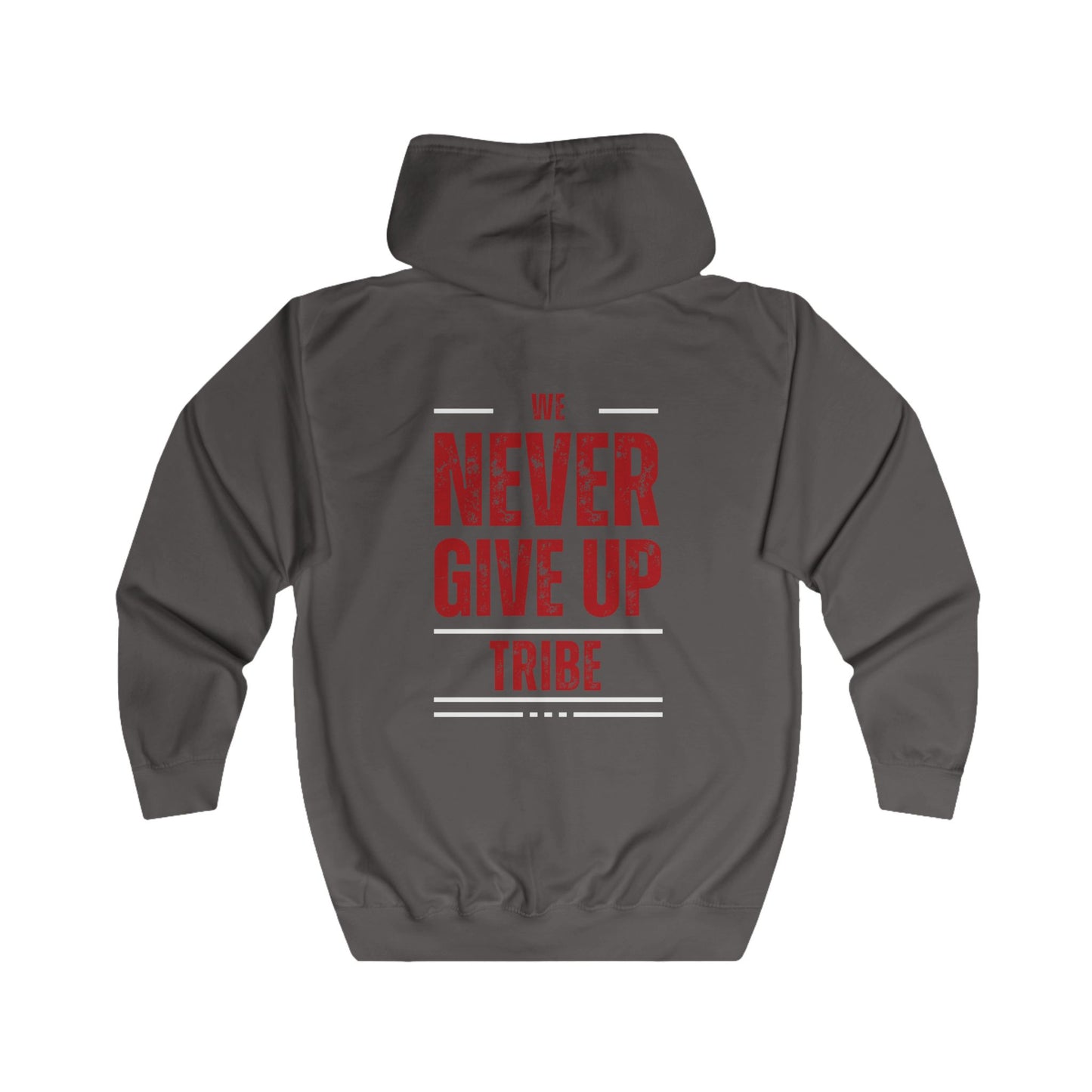 Unisex Full Zip Hoodie - Intricate Training Tribe - Never Give Up