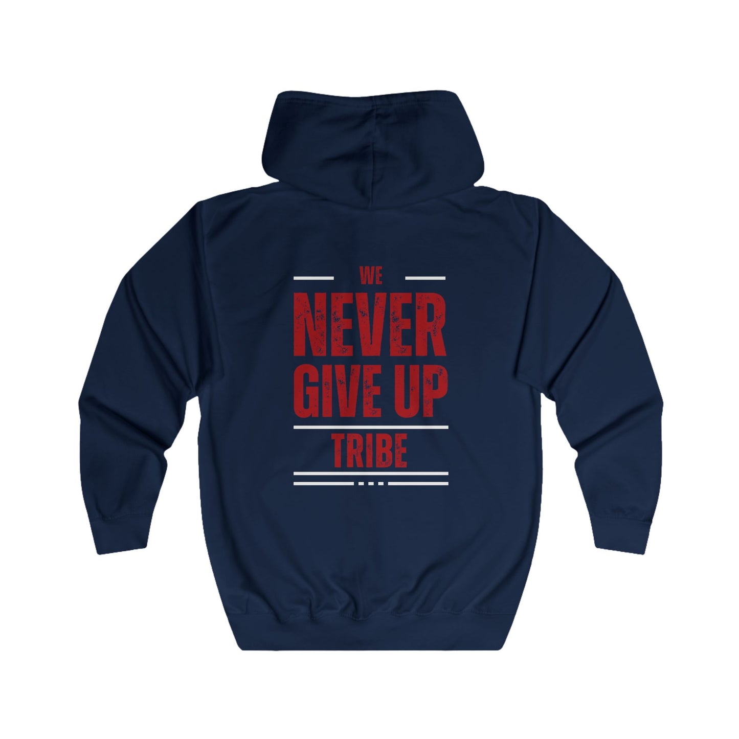 Unisex Full Zip Hoodie - Intricate Training Tribe - Never Give Up