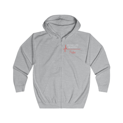 Unisex Full Zip Hoodie - Intricate Training Tribe - Never Give Up